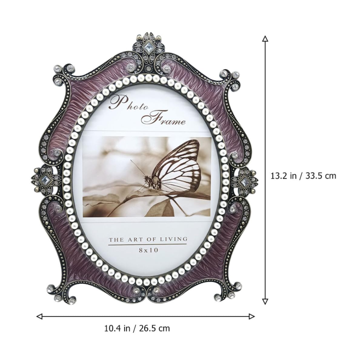 VOSAREA Marco de Fotos Europeo Clásico para Bodas y Decoración Retro Soporte para Fotos Memorable Interiores para Salón y Oficina