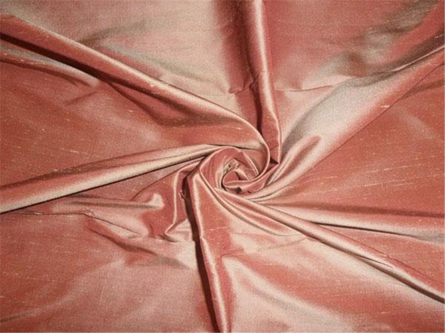Tissu de Dupioni de soie bois de santal glacé pour robe de mariée et rideaux