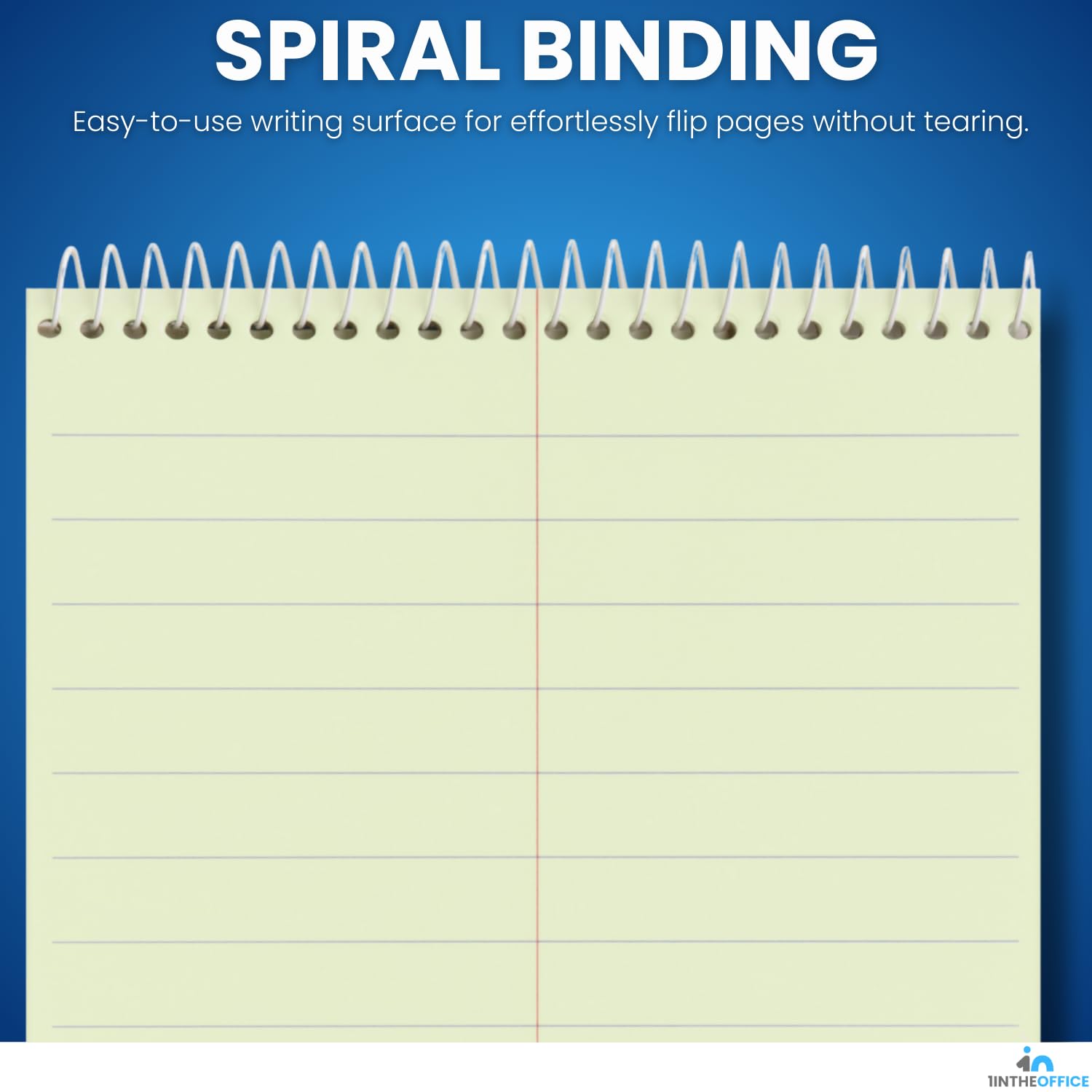 1InTheOffice Steno - Blocchi a spirale 15 x 22 cm, blocchi per appunti Steno, Pitman Rule, 60 fogli/confezione, verde, confezione da 12