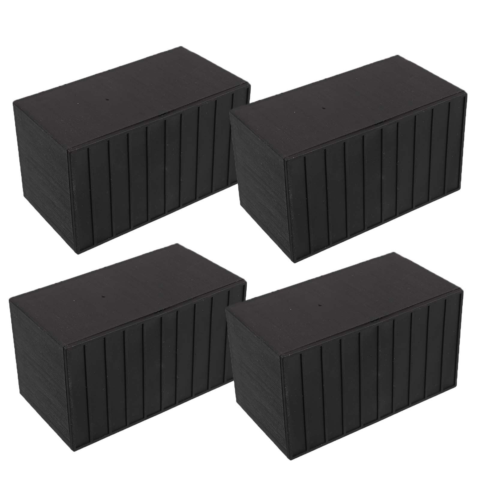 UKCOCO Elevadores Niveladores de Muebles de Goma Negro 4piezas para Patas de Muebles Fácil Instalación Ideales para Escritorio y Mesa de Noche
