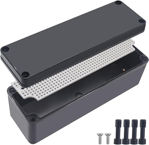Junction Box,IP67 Waterproof ABS Black Project Box with Moun