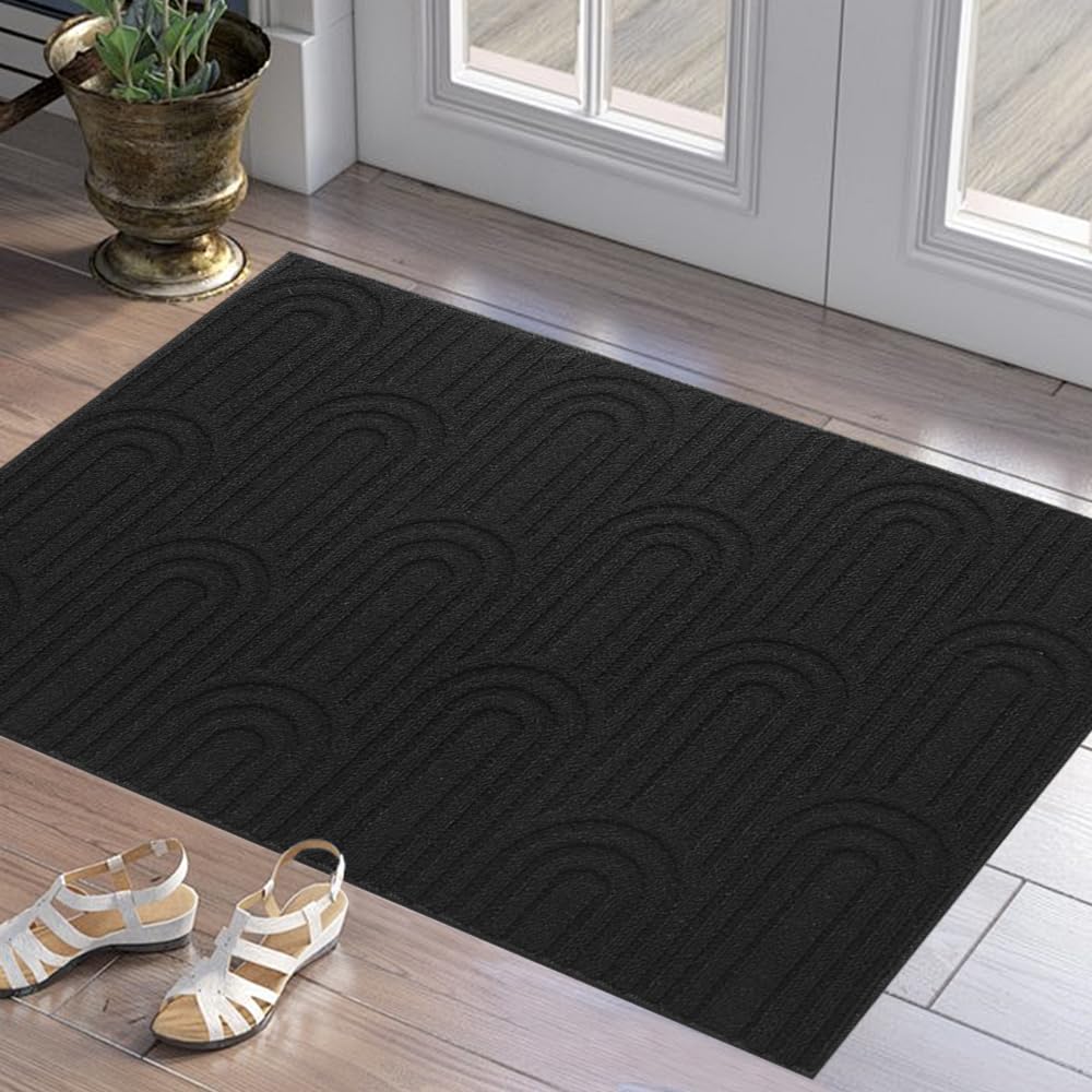Front Door Mat 60x90cm, Absorbent Non-Slip Doormat for Entrance Dog Door Mat