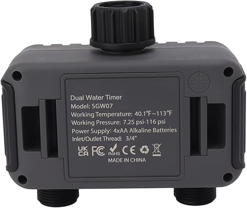 Miniatura 9 de Temporizador de rociadores Ip55 Controlador de jardinería Riego de sincronización para temporizadores de manguera de plantas en maceta (enchufe de