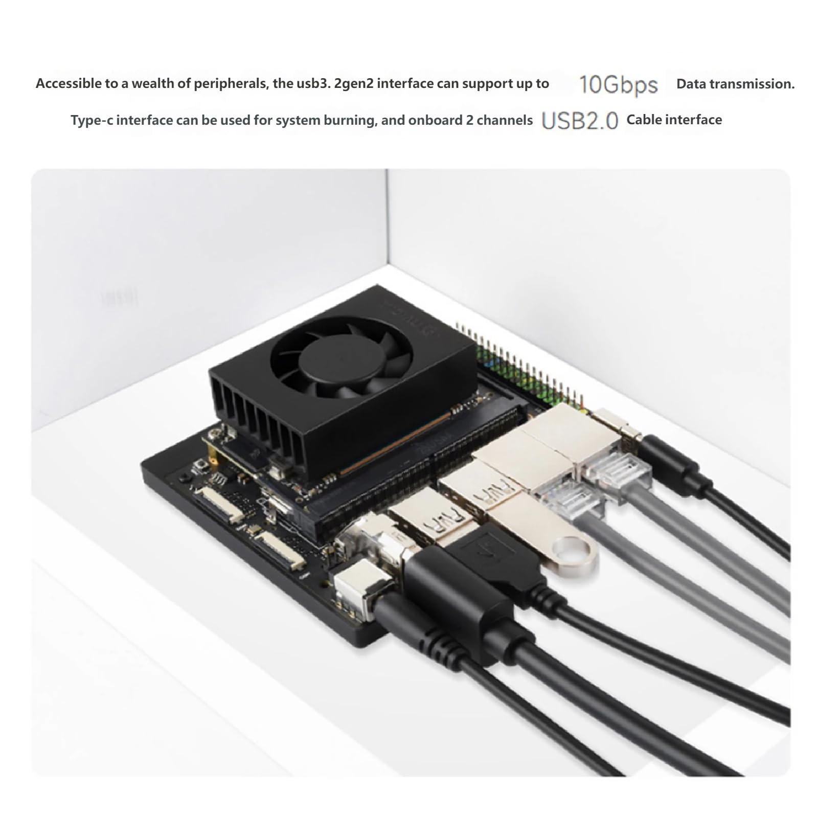 Generico Piastra Base Scheda Animata per Porte Rete per modulo Orin Interfacce Multiple per Applicazioni calcolo Scheda a circuiti Stampati con Due Porte Ethernet