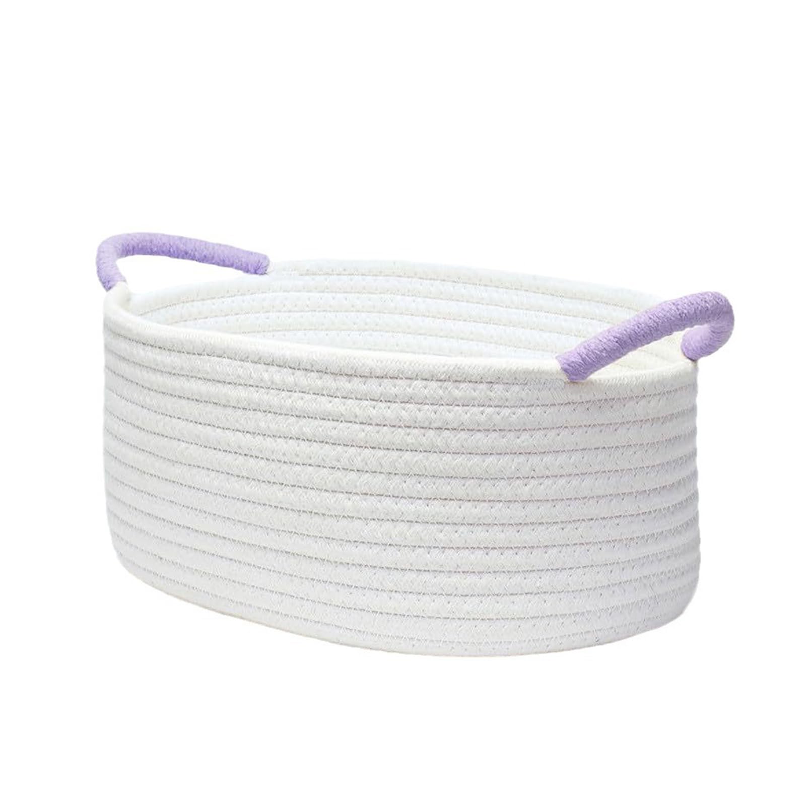 MICFENY Cotton Rope Storage Basket for Home Decoration and Organization Snacks Organiser Household Desktop Sundries Holder