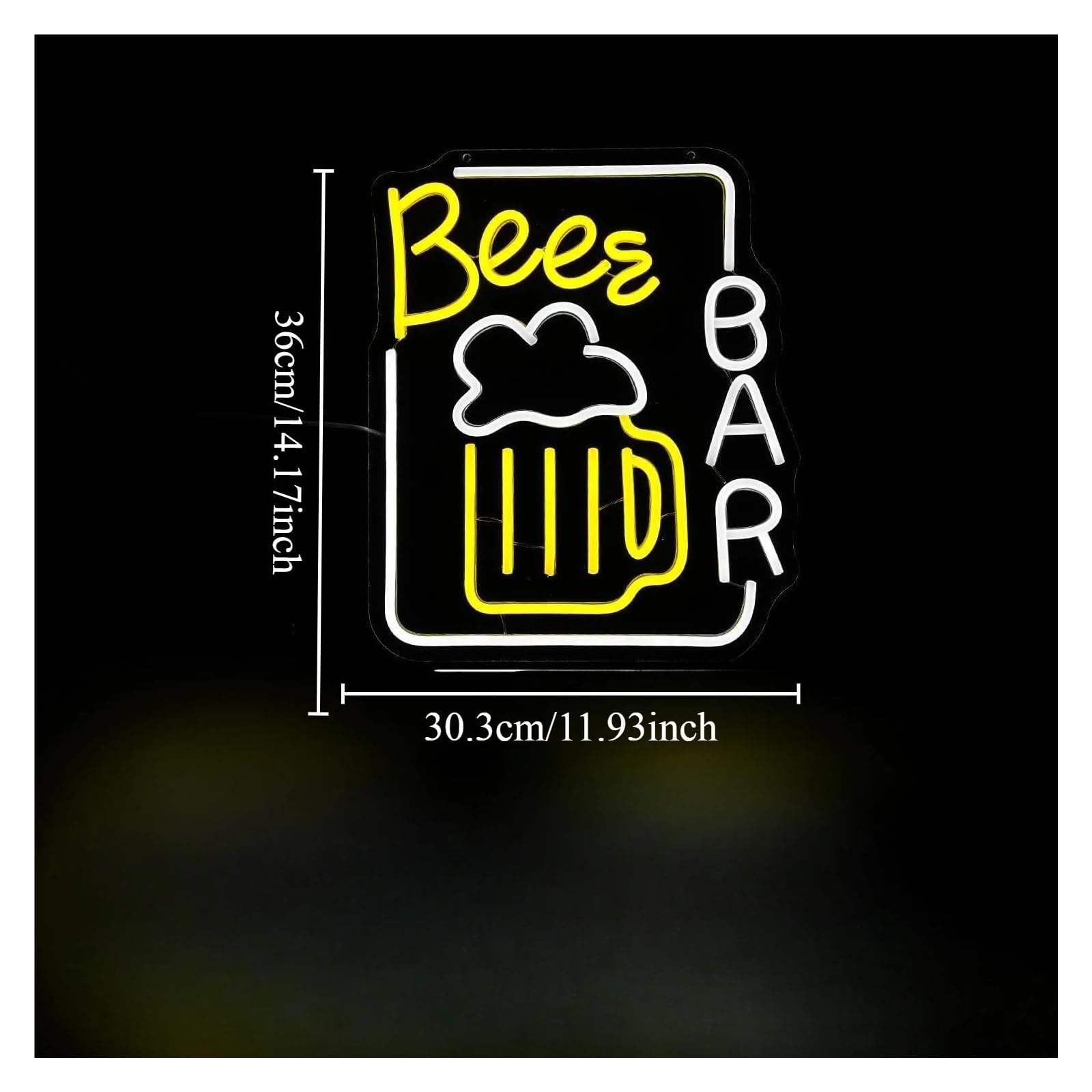 néon signe Enseigne Lumineuse Pour Bar À Bière, Alimentée Par USB, Idéale Pour Une Décoration Murale, Une Salle De Jeux, Un Club, Un Bar Ou Une Fête 30.3cmx36cm