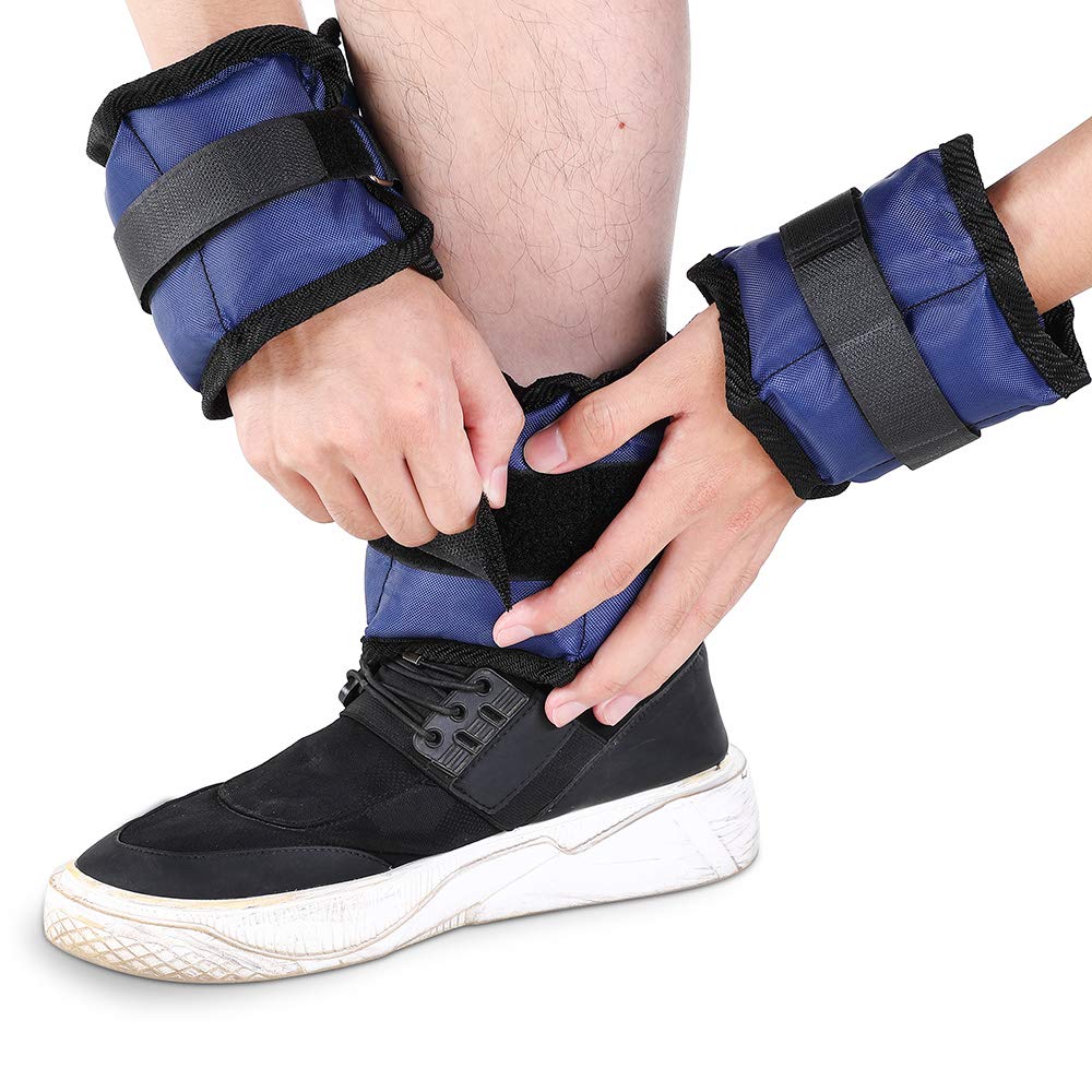 BAKAJI Set mit 4 Gewichten für Handgelenke und Knöchel von 2 kg + 1 kg Training Gym Aerobic Fitness Muskelverbesserung Neopren mit Reißverschluss und verstellbarer Schnalle