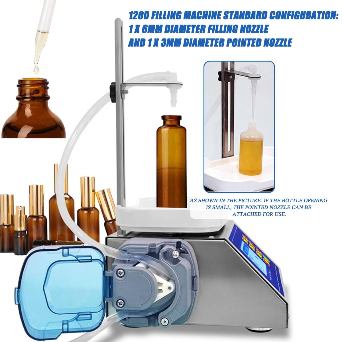 Máquina llenadora de Miel, llenadora automática de líquidos de 2 a 300 g, Carcasa de Acero Inoxidable, Gran caudal de 1,2 l/min, llenado rápido, Control Digital para Bebidas.