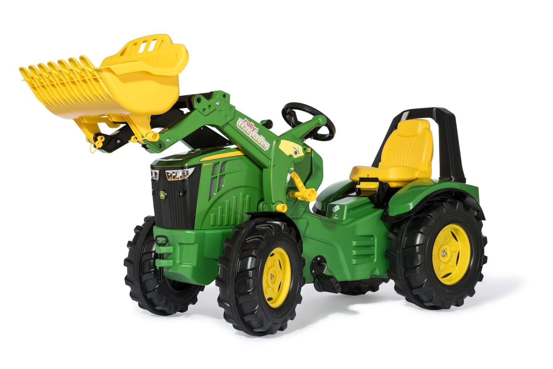 RollyToys rollyX-Trac Premium John Deere 8400R – Trettraktor für Kinder von 3 bis 10 Jahren