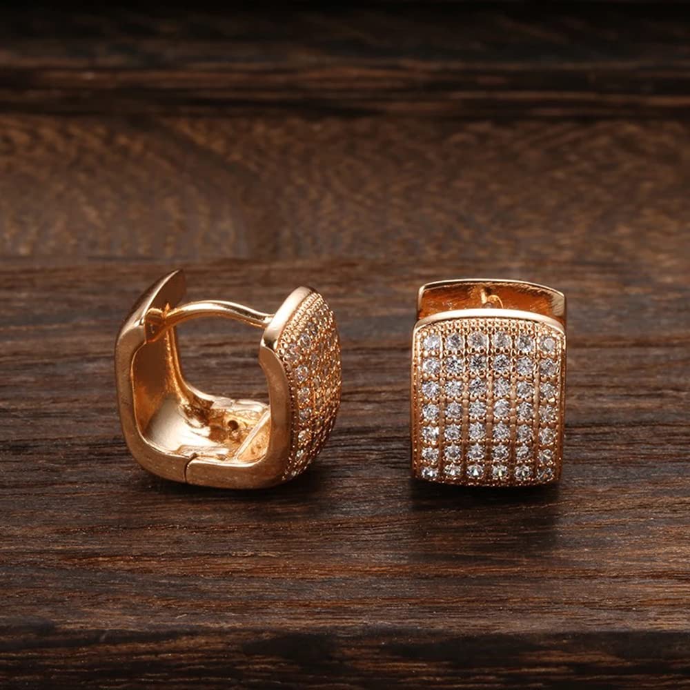 18k Plated Copper Zircon Bali Earrings (rrsd12843er)