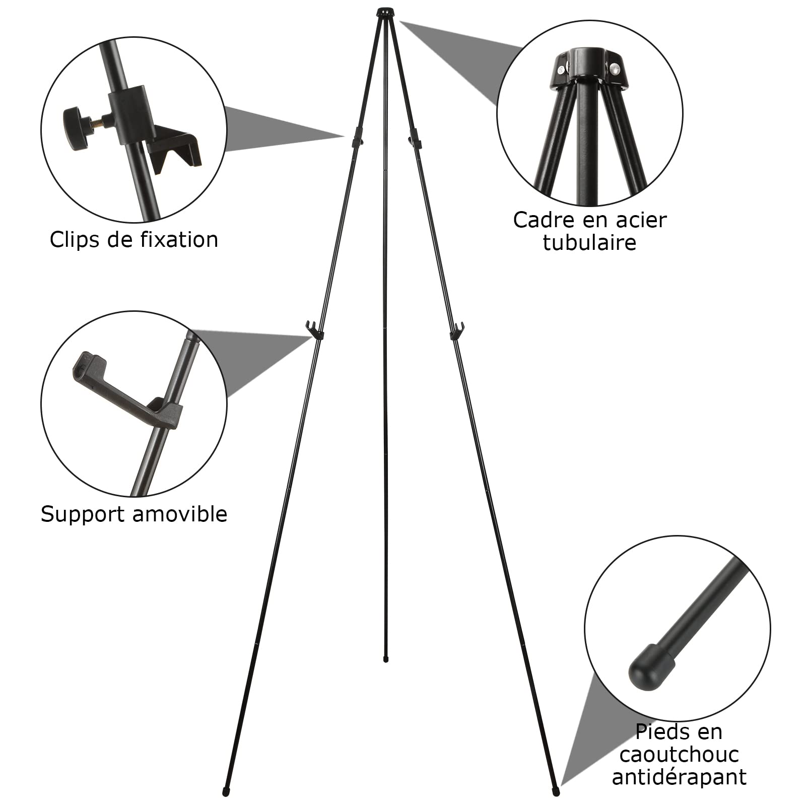 Cavalletto per esposizione artista, cartello di nozze, regolabile
