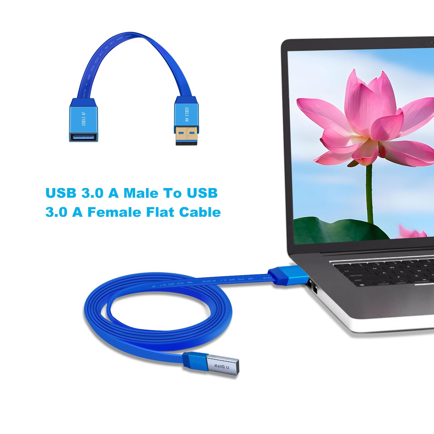 Cavo Prolunga USB 3.0 5 Gbps, 50/100/150 Cm, In Rame E Alluminio, Compatibile Linux, IOS, Windows - 2