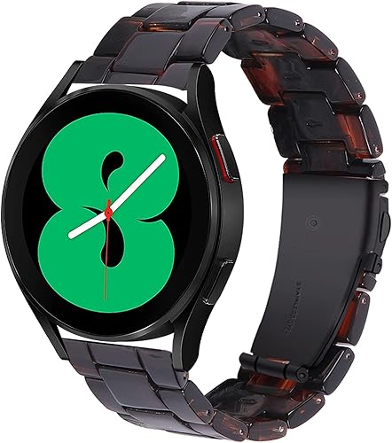 Miniatura 1 de Miimall Correa de resina compatible con Samsung Galaxy Watch 4 para mujeres y hombres, hebilla de acero inoxidable, ligera, impermeable, correa de