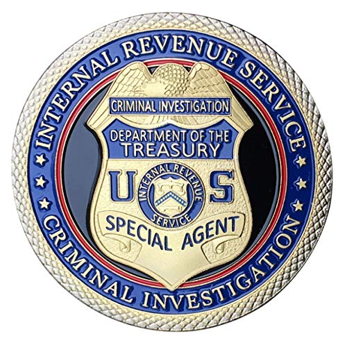 U.S. Internal Revenue Service | IRS Criminal Investigation IRS-CI | Special Agent | Department of The Treasury | Gold Plated Challenge Coin