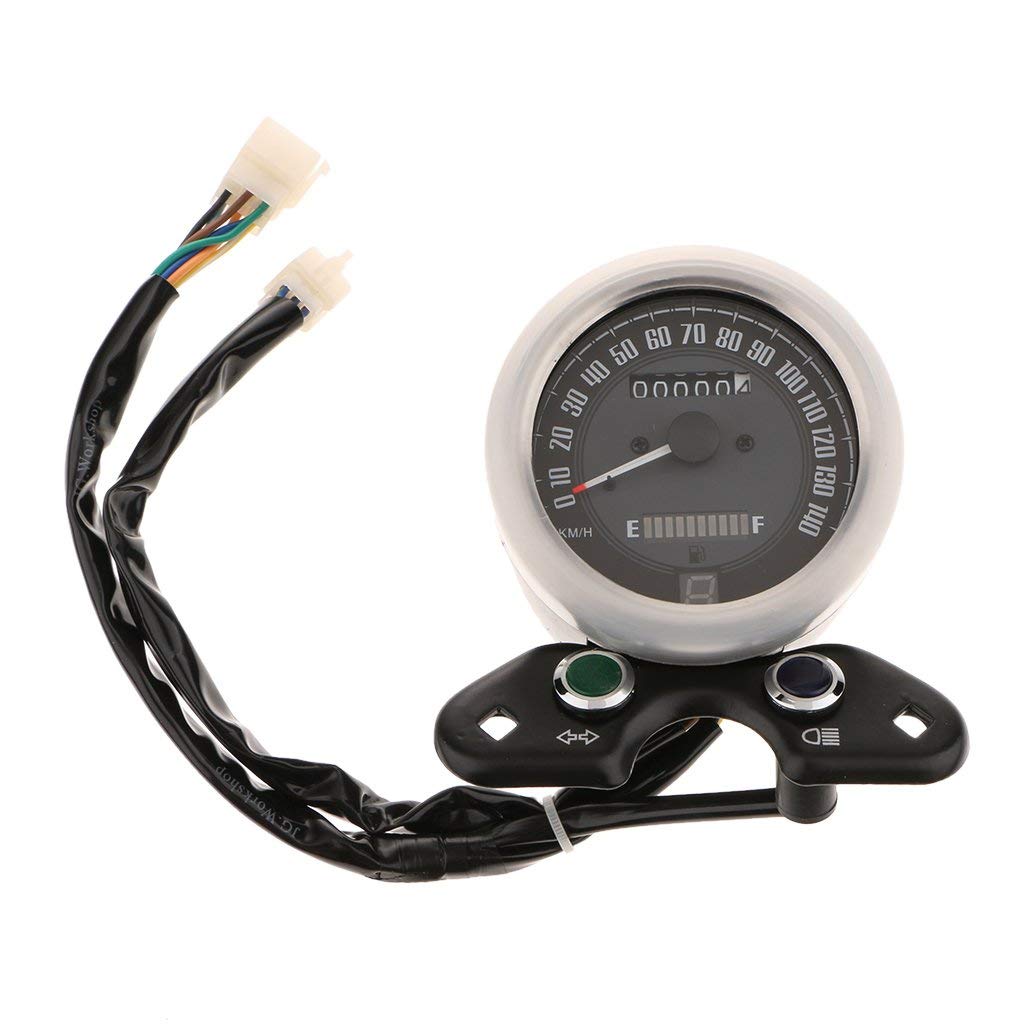 Compteur Kilométrique de Moto Numérique Tachymètre Protection Cout-Circuit Pour Coureur de Café de Cg125
