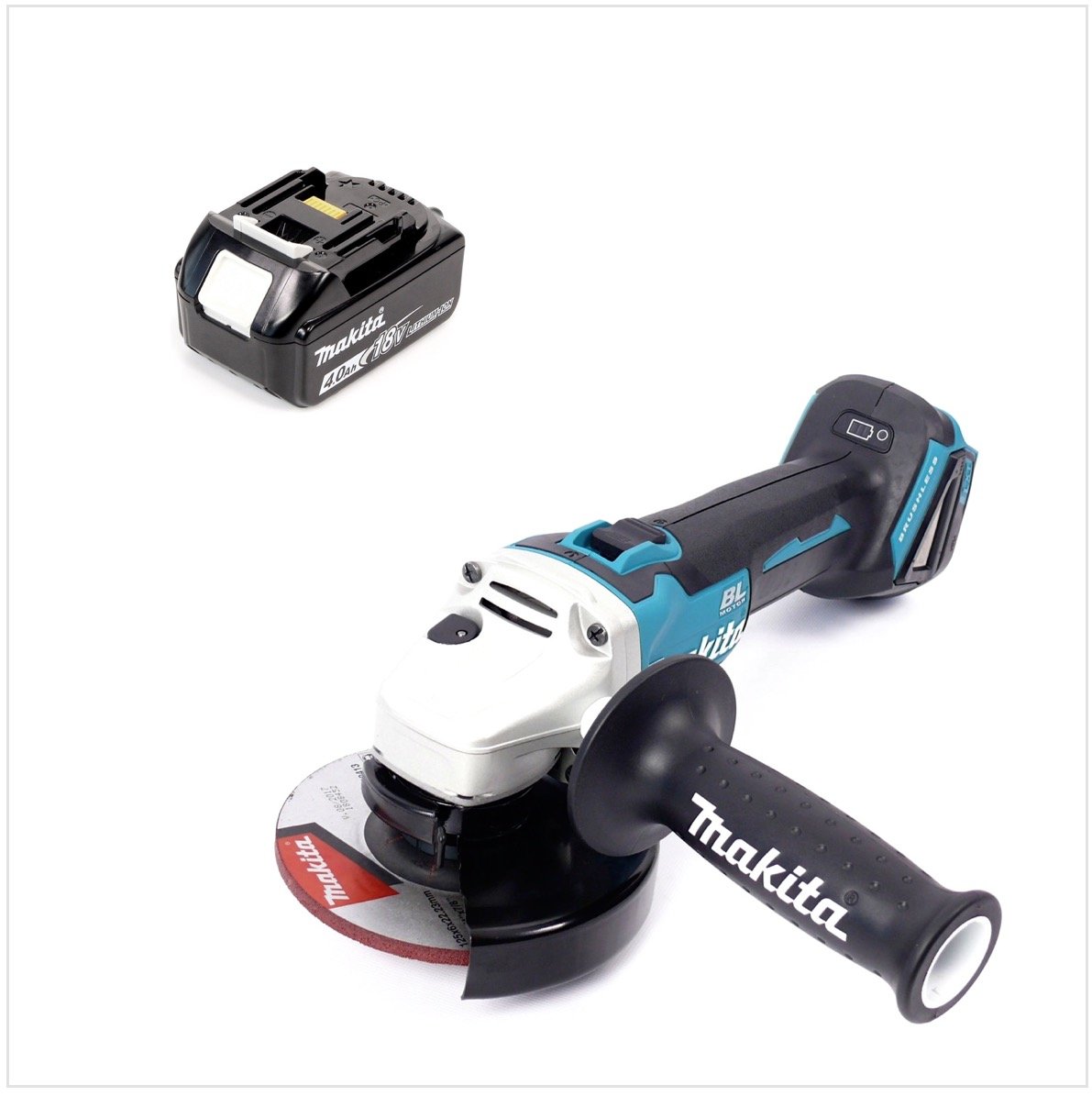 Makita DGA 504 M1 akumulatorowa szlifierka kątowa 18 V 125 mm bezszczotkowa + 1 x akumulator 4,0 Ah – bez ładowarki