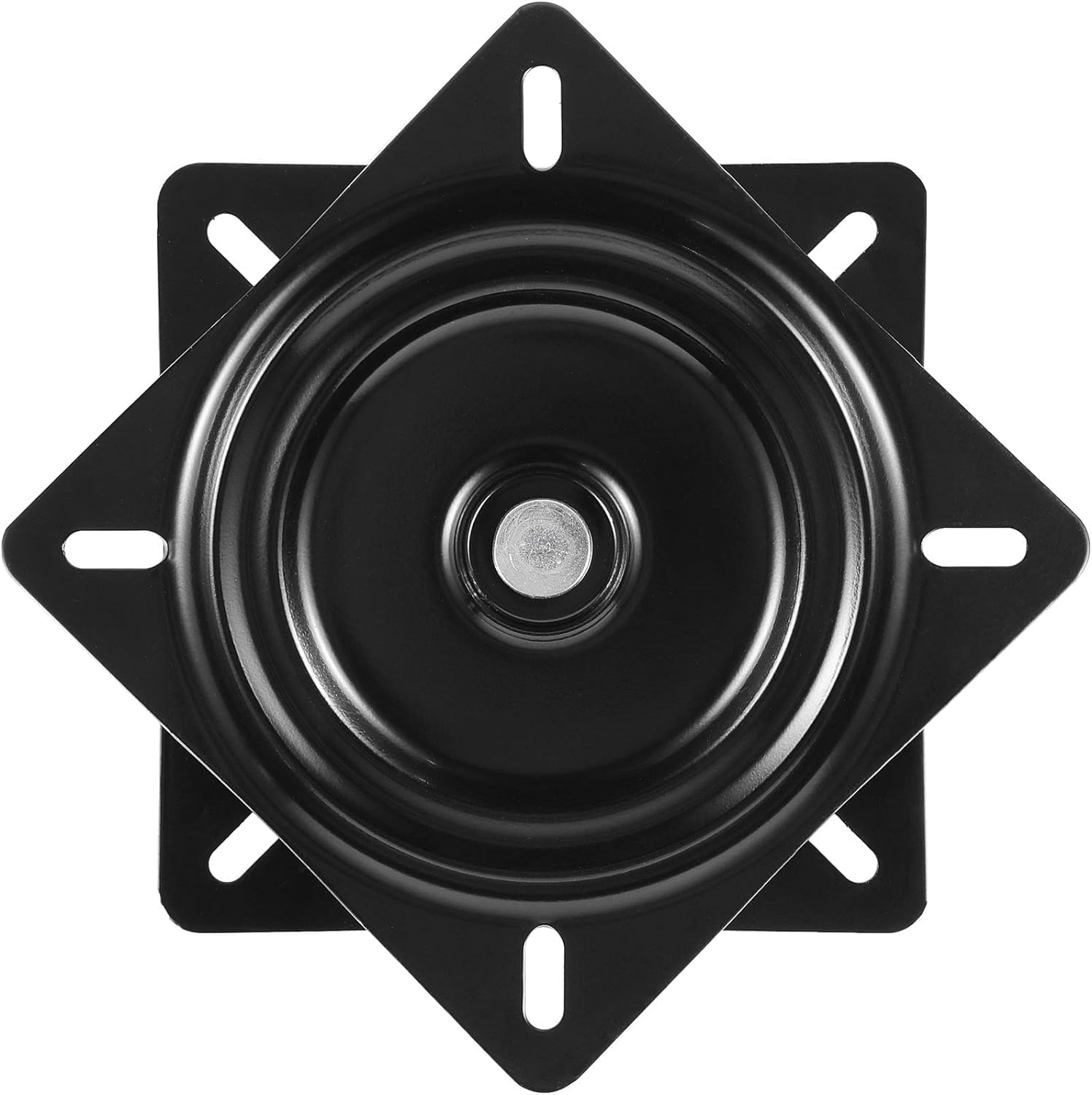 Bar Stool Swivel Plate 9.7in Black Swivel Seat Parts with Solid Ring of Ball Bearing 2Pack Heavy Duty Bar Stool Swivel Plate 300lbs Capacity