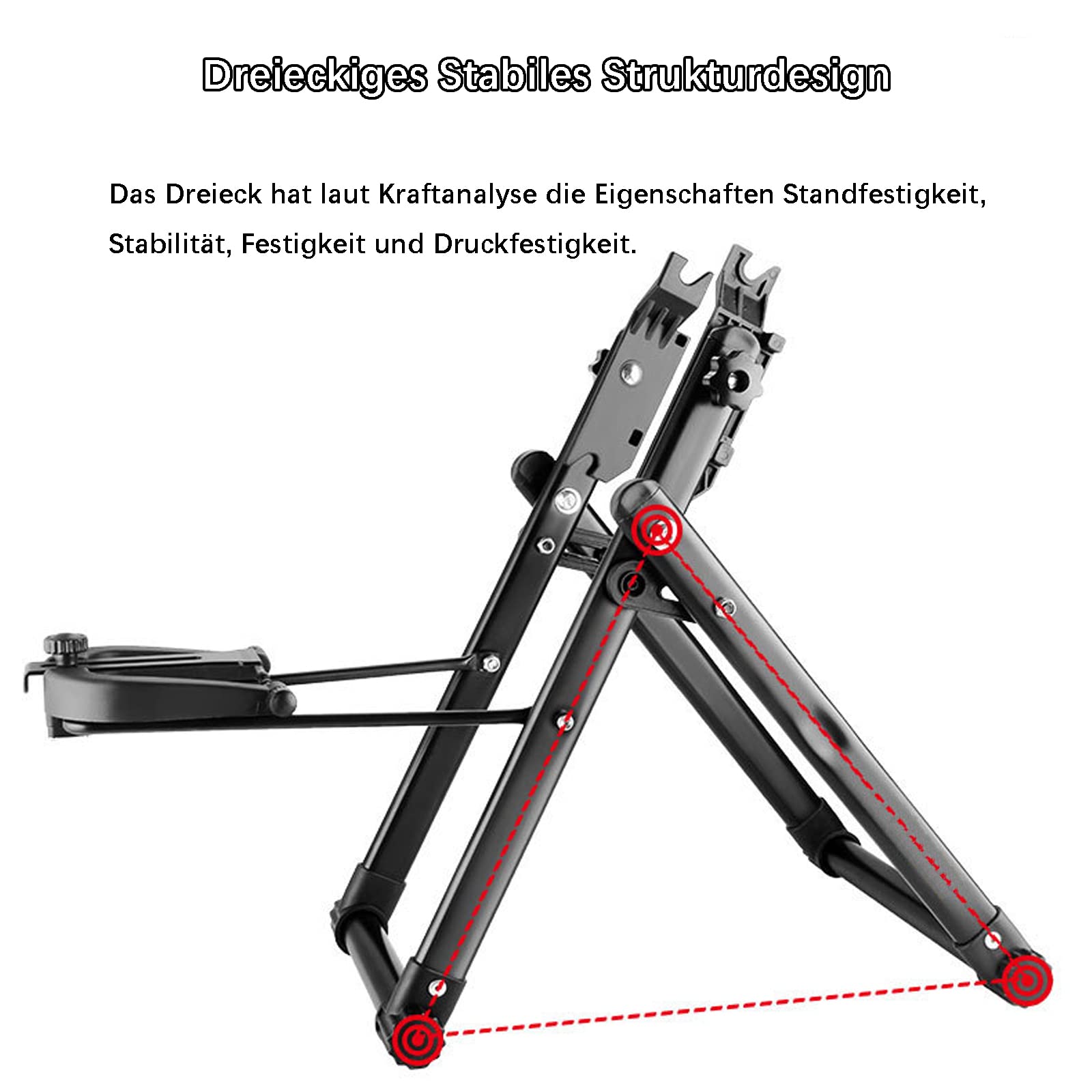 DYOUen Zentrierständer für Fahrradräder, Schwerlast Bike-Reparatur Maintenance Support Faltbarer Fahrradständer Mountainbike Hinterradständer
