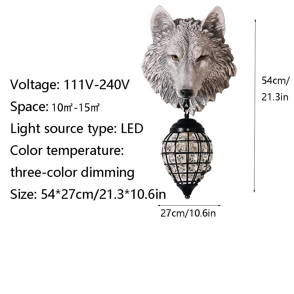 ウォールランプ 狼 アニマルヘッドオブジェ ライト 【公式通販】