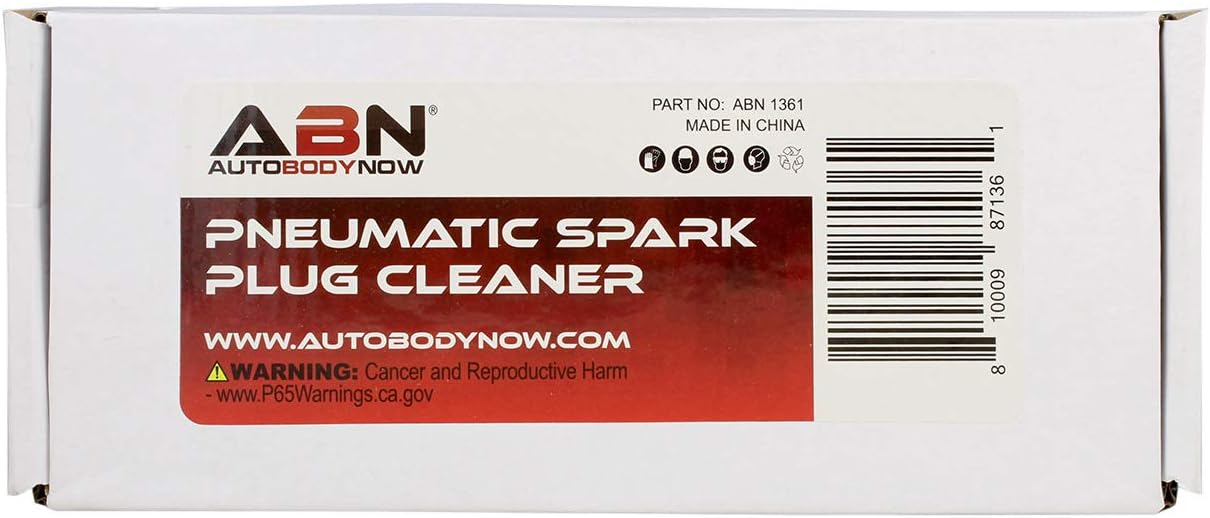 ABN Pneumatic Spark Plug Cleaner – Spark Plug Sandblaster Plug Cleaner Tool with Abrasive, Universal Sparkplug Cleaner