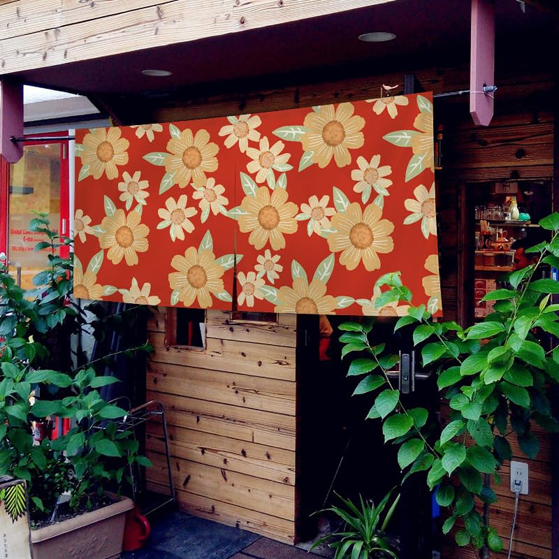 Cortina japonesa corta con acabados de alta calidad para puertas de tabernas asiáticas 1