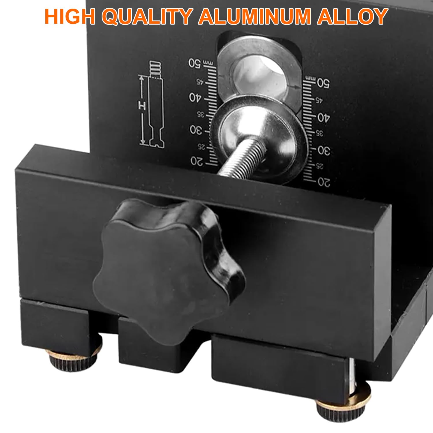 3 in 1 Dima per Spinatura Legno set, Foratura Precisa di Tasselli Legno 6/8/10/15 mm, Modulo Rimovibile, Strumento Ausiliario Tasselli con Clip Posizionamento, Strumento Ausiliario Foratura (nero)