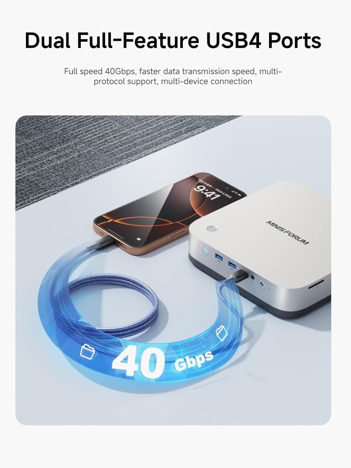 MINISFORUM AI X1 Pro Mini PC, processore AMD Ryzen AI 9 HX 370 12C/24T fino a 5,1GHz, AMD Radeon 890M, Barebone (2xDDR5/3xSSD Slot non inclusi), HDMI/DP/USB4 x 2, 2,5G RJ45 LAN x 2, Oculink, WiFi 7