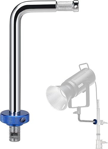 NEEWER Acero inoxidable 58 "Baby Pin Stud Brazo de agarre en ángulo recto para sistema de abrazadera de 3 o 4 vías Soporte C Soporte de luz de brazo