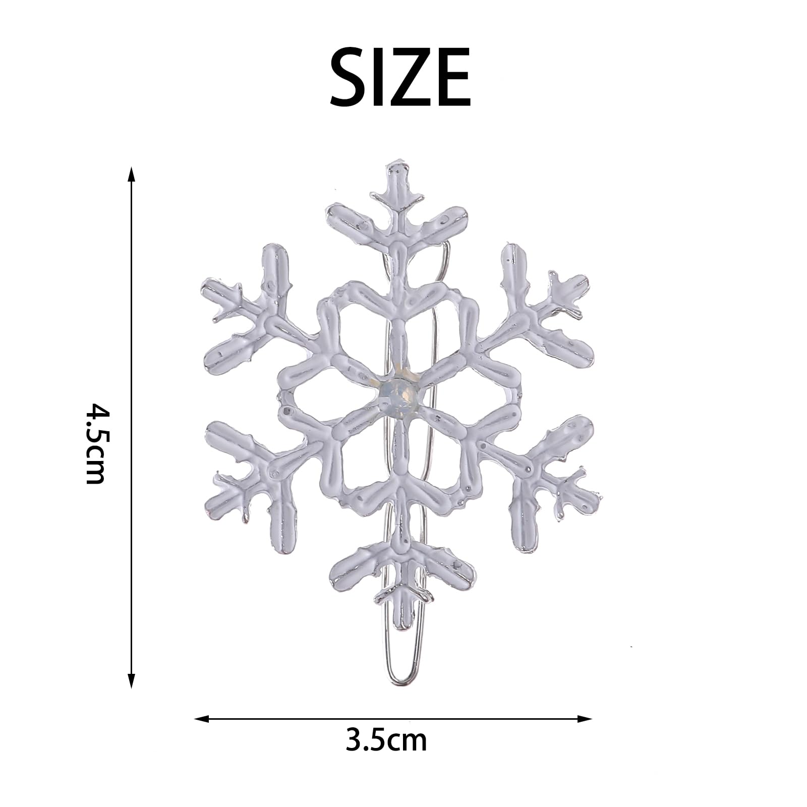 Amazon | ピュアシーク 雪の結晶ヘアクリップ 雪の結晶ヘアゴム 雪の