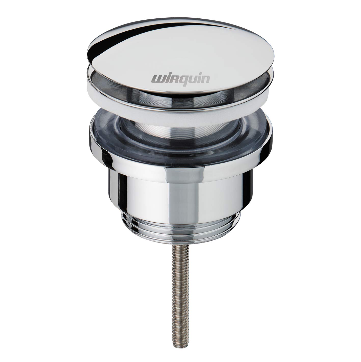 Wirquin 30723419 Bonde de lavabo universelle Quick clac en laiton avec vis centrale, chromé