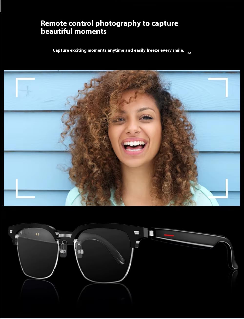 AUGEN Bluetooth Smart Glasses for Men & Women | Sunglasses & Blue Light Blocking Variants | Open Ear Audio, Hands-Free Calling, Eye Protection, Lightweight Frame (M5) (Blue Light Blocking Glasses) 3