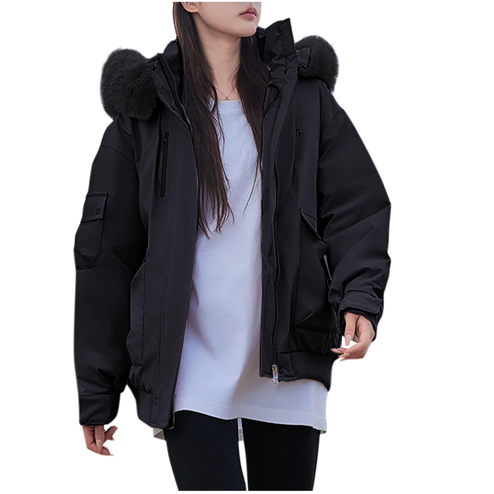 HAOLEI Piumino Trapuntato Da Donna Leggero Con Cerniera Cappotto Corto Imbottito Con Tasche Cappotto Piumini Ultraleggero Pesante Giubbotti Imbottiti Giubbini Giacca Imbottito Invernale