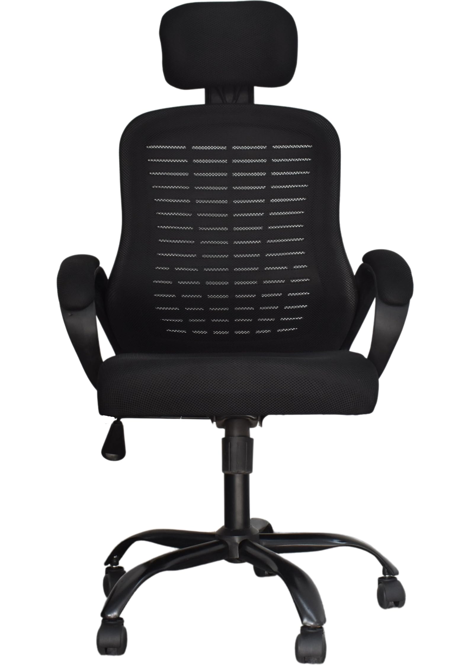 Desk Chair Office Chair for Home Height Adjustable Mid Back Mesh Computer Chair with Lumbar Support Mesh Swivel Computer Office Ergonomic Executive Chair (With Head Rest) (With Head Rest, Black)