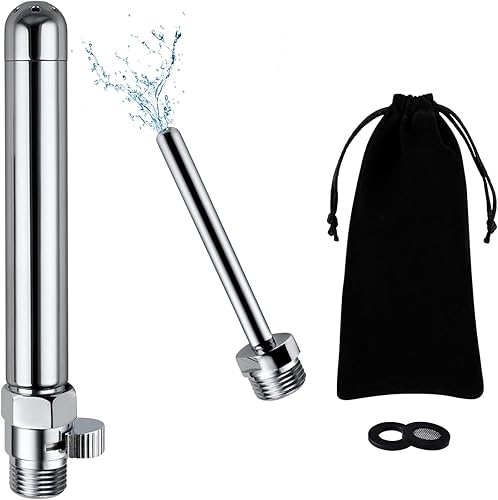 Kit de enema de ducha, sistema de limpieza de boquilla de ducha con válvula de control de agua para hombres y mujeres, limpieza portátil