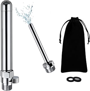 Shower Enema Kit, Shower Douche Nozzle Cleansing System with Water Control Valve for Men and Women Portable Cleaning (Polished Chrome)