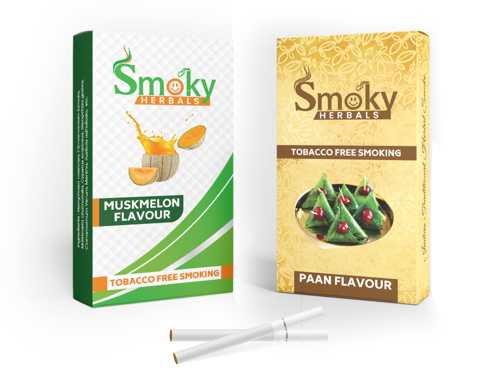 Pack of 2 Flavours 100% Tobacco & Nicotine Free Cigarette (PAAN - MUSKMELON) - 10Sticks x 2-picture-16