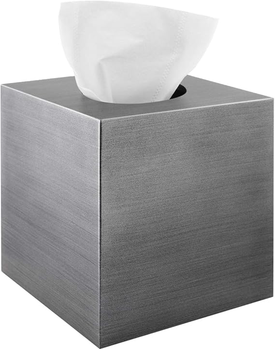 Luxspire Resin Tissue Box Cover, Square Facial Tissue Toilet Paper