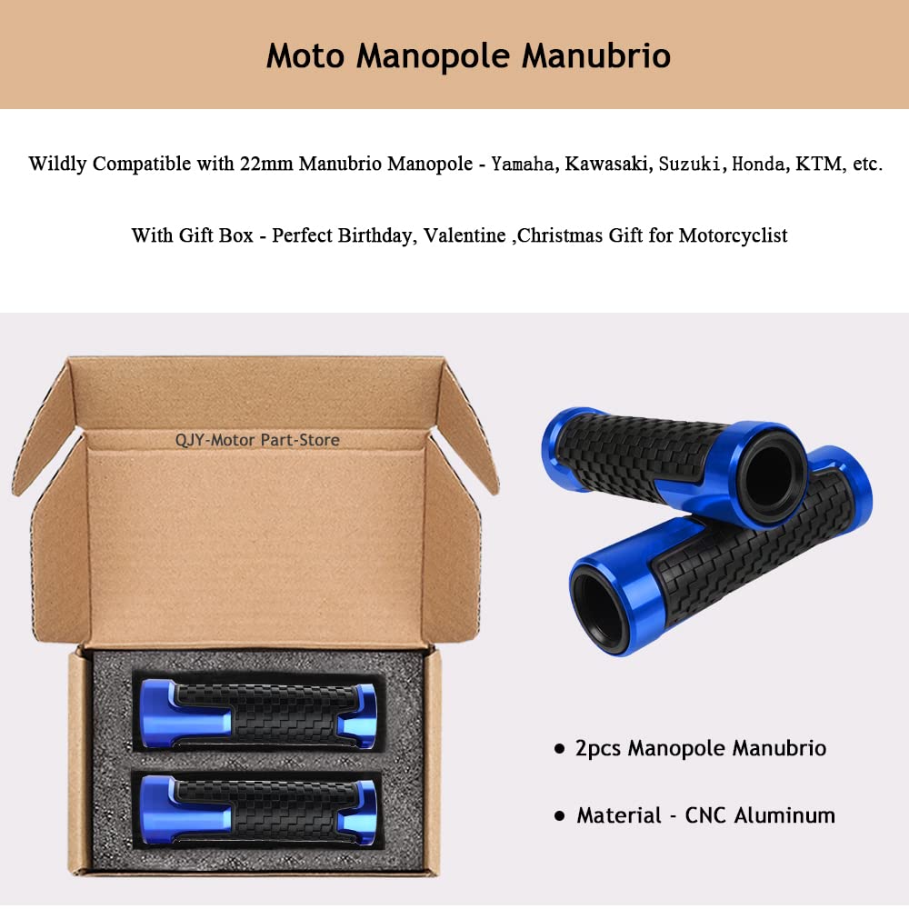 Manopole Moto In Alluminio CNC Per Yamaha TMAX 530/560 - Universali 22mm, Antiscivolo - Foto 12