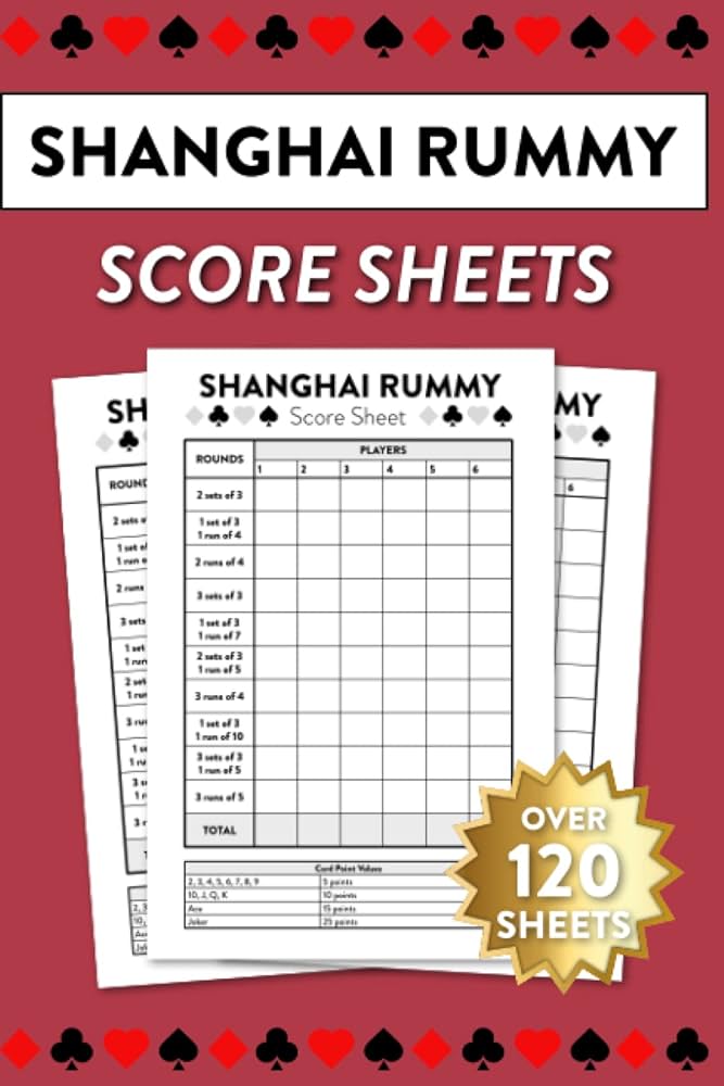 Shanghai Rummy Score Sheets: Over 120 Sheets For Shanghai Rummy Card Game: Publishing, Score Sheetz: Amazon.com: Books shanghai-rummy-score-sheets-over-120-sheets-for-shanghai-rummy-card-game-publishing-score-sheetz-amazon-com-books