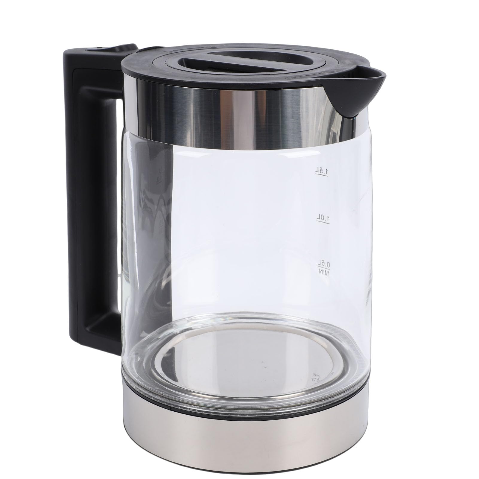 CHICIRIS Bollitore Elettrico da 2000 W Bollitore per tè in Vetro Borosilicato Dal Design Elegante per Uso Domestico con da 2 Litri e Teiera da 0,8 Litri (Spina europea)