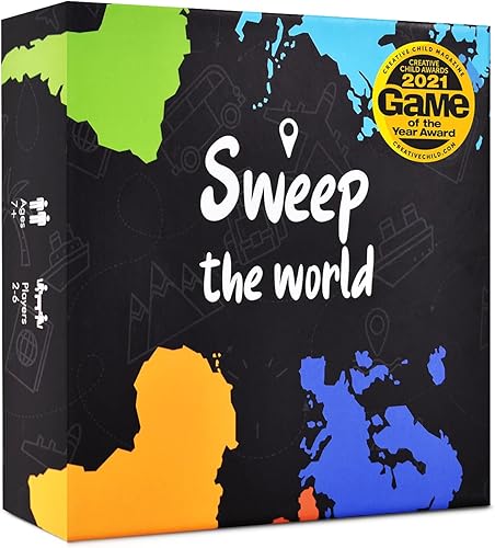 Sweep the World Juego de cartas: geografía interactiva con todos los países del mundo - Educativo, competitivo y divertido para niños, adolescentes