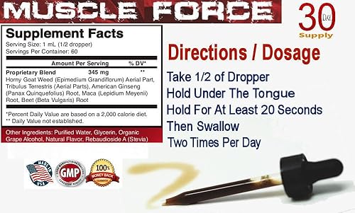Miniatura 2 de Muscle Force Extreme - Paquete de 2 botellas de 400 mg fórmula patentada de 400 mg nuestro aerosol de fuerza y resistencia más fuerte mejora la