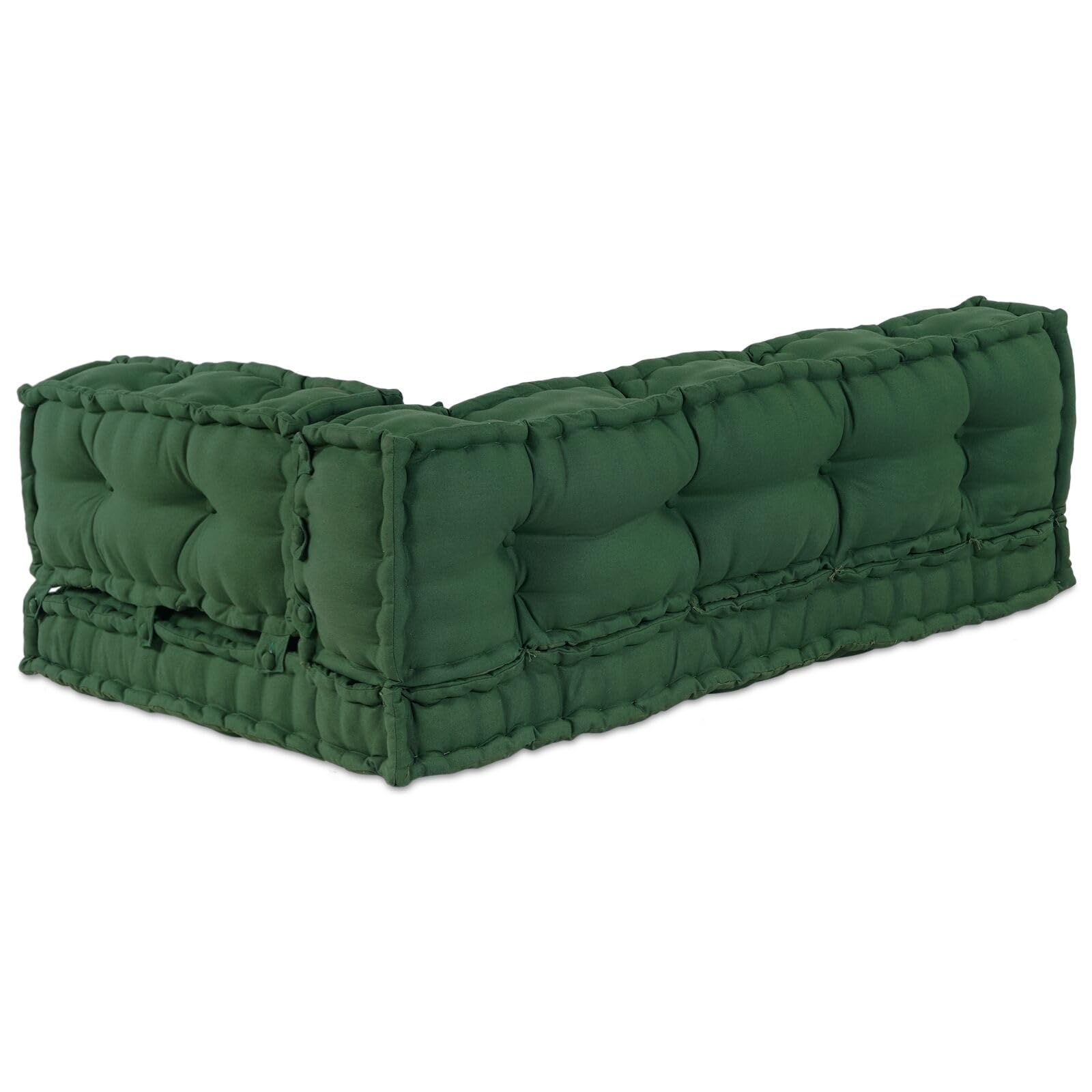 Cuscino per Divano a Pallet con braccioli e Supporto per la Schiena in Tessuto Verde,Cuscino per Pallet,Cuscino per Divani da Giardino,Cuscino per Esterno-4019089