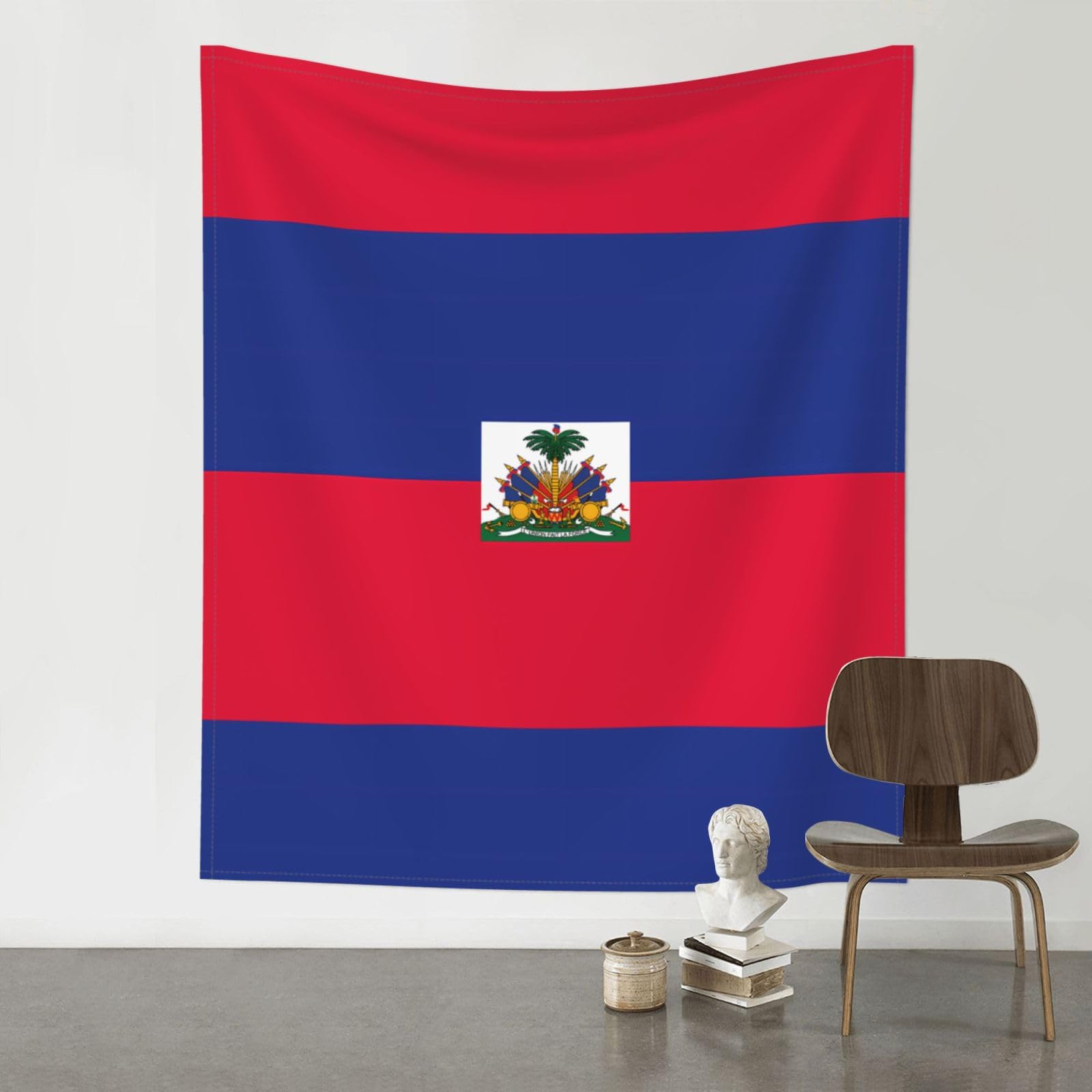YYHHAOFA Haitian flag Prints 60x51in Wall Tapestry Boho Chic Dorm Decor & Beach Throw Blanket