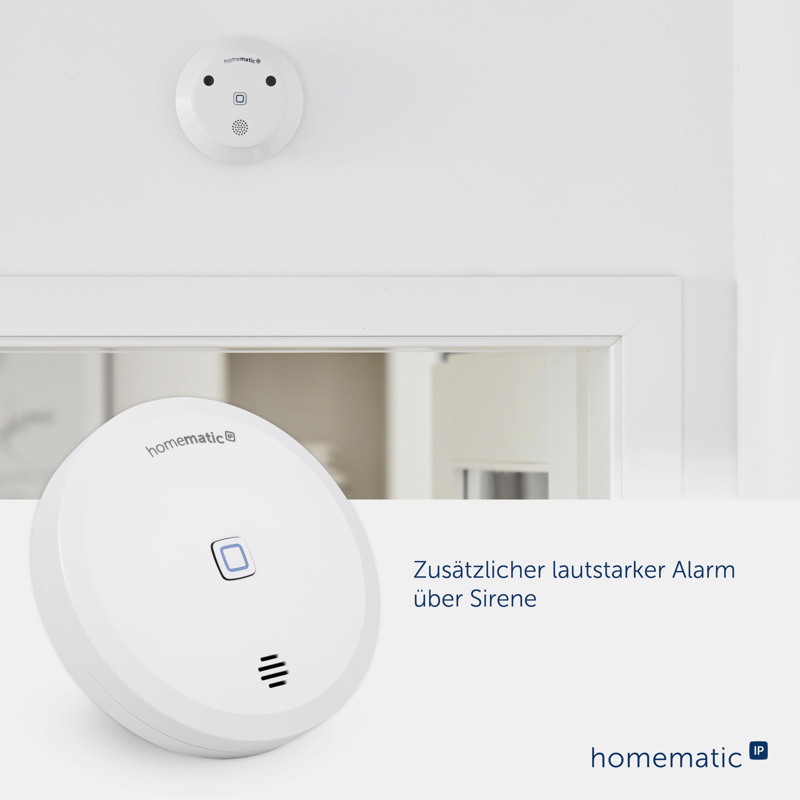 Homematic IP Access Point 2 + Wassersensor, Smart Home, Wassermelder für zuverlässige Alarmierung per Sirene und Push-Benachrichtigung in der Smartphone-App bei Feuchtigkeit und Wasser