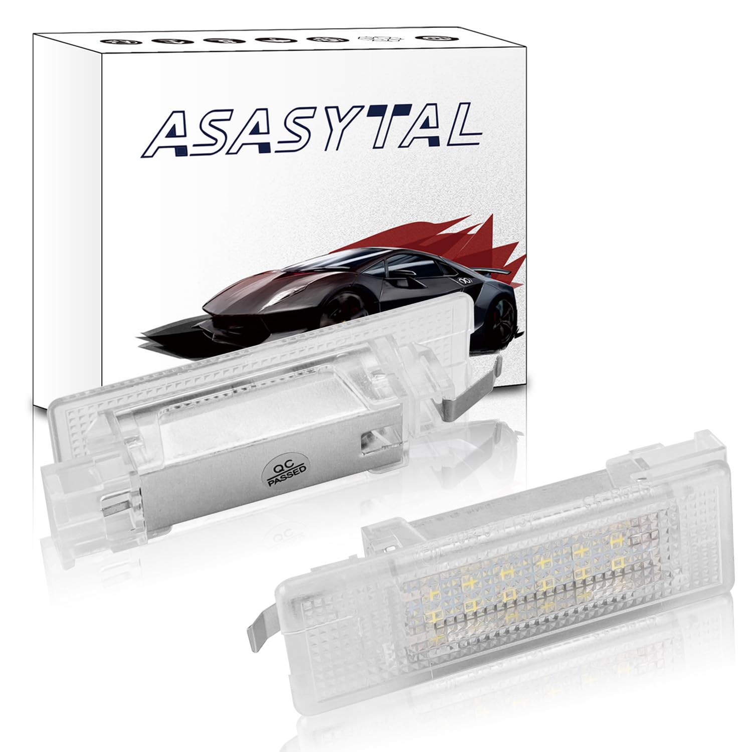 Luces LED para el Interior del Maletero, Luces para la Guantera, Compatibles con VW Golf MK4/5/6/7 Jetta Passat B6/7/8 CC S-cirocco Tiguan Seat Leon, etc., 2 modelos B, 24 mm de Profundidad