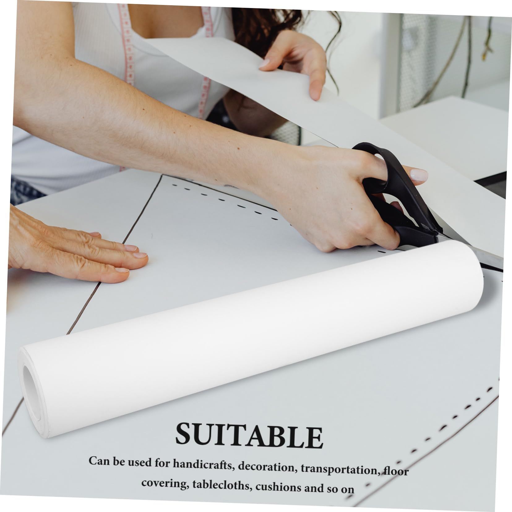 SHINEOFI Papier Kraft Blanc pour Emballage Dessin Décoration Protection Projets Colis Loisirs Créatifs Peinture Maquettes Revêtement Sol