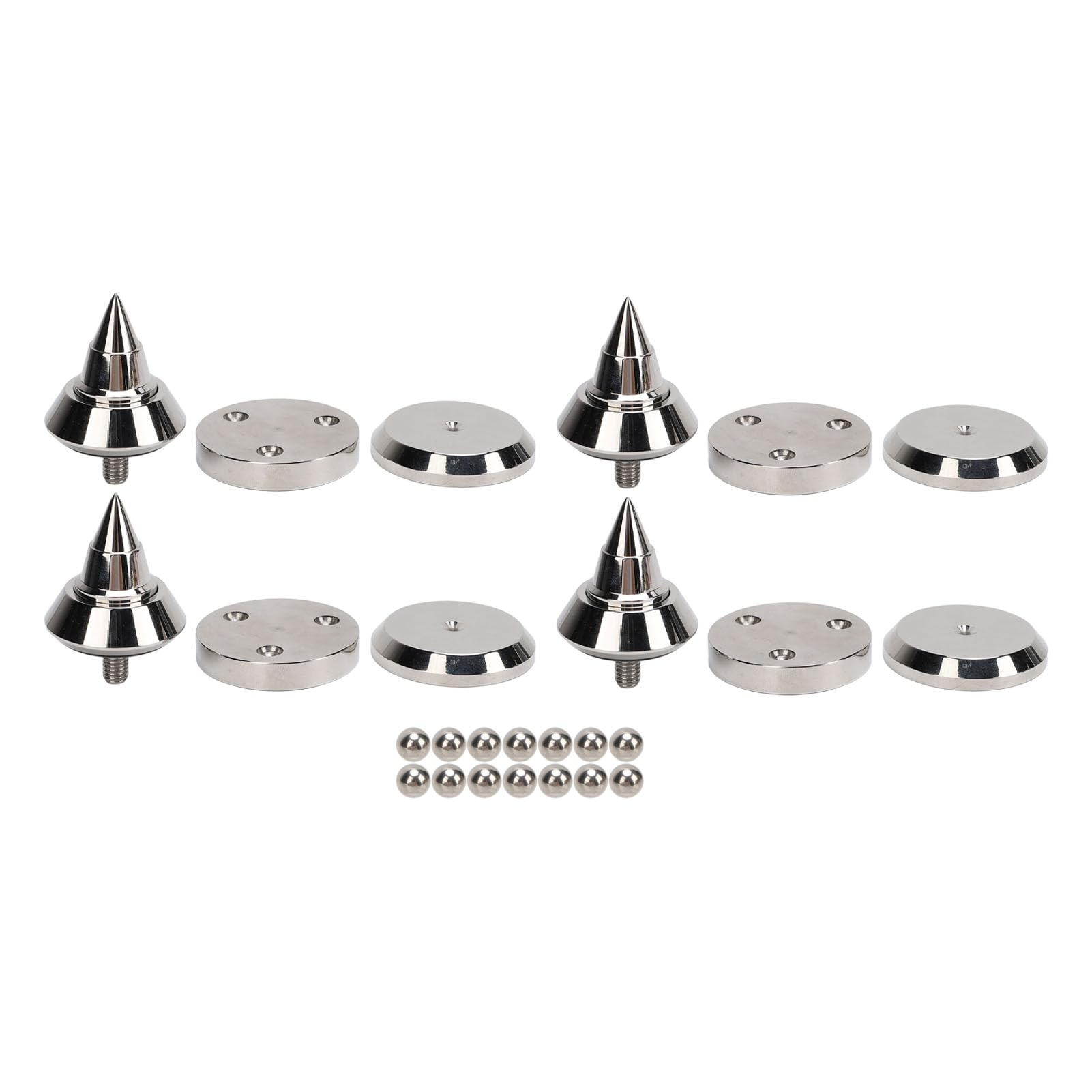 Paquete de 4 Protectores de Suelo con Puntas de Altavoz, Altura Ajustable M8, Almohadilla de Punta para Altavoz para Subwoofer, Reproductor de CD, DVD, Amplificador, Tocadiscos y