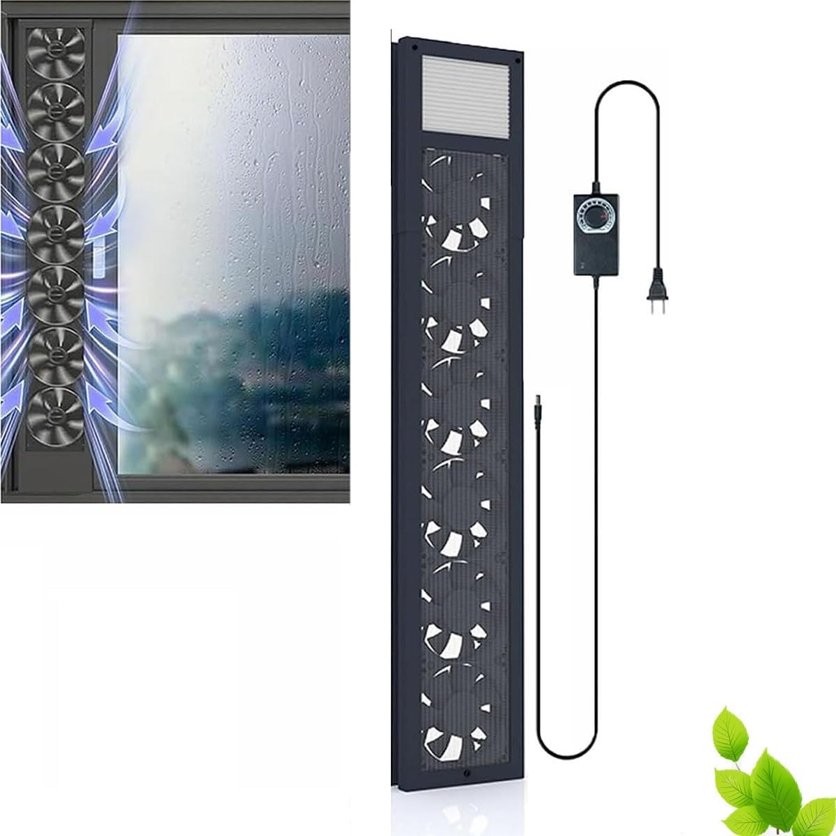 Retractable Window Exhaust Fan, 5CM Retractable,Tool-Free Installation, Adjustable wind Speed, No Need to Drill Holesembed Installation, for Bedroom, Kitchen, Bedroom(100-105cm)