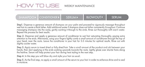 Miniatura 5 de Hair Bar NYC Silk Touch System Keratin Care Champú alisador - Con queratina pura y biotina, para cabello tratado químicamente y coloreado, 10.2